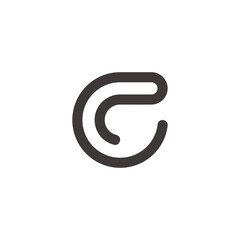 letter c motion geometric circles logo vector