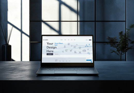 Mock up of a laptop device