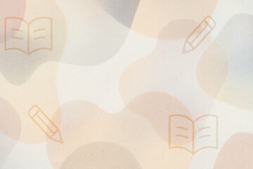 Abstract background with book and pencil icons for education and learning