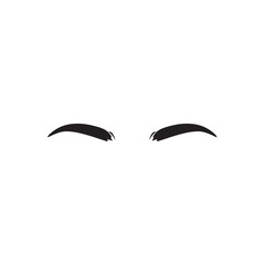 Eyebrows cartoon vector illustration. Eyebrow makeup template.