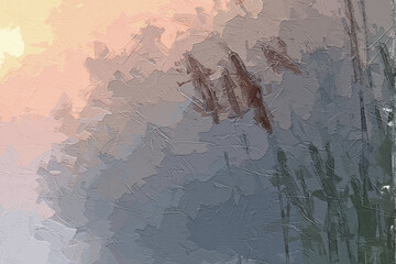 Various oil paintings, flowers, roses, peonies, plum blossoms, snow scenery, dragonflies, lotus flowers, lotus leaves, lakes