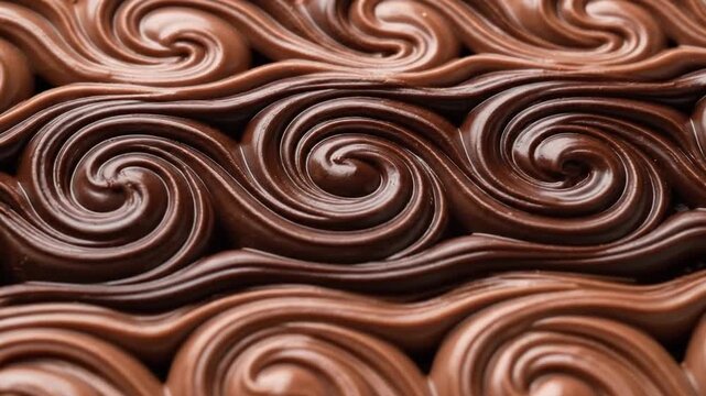 Abstract swirl pattern in varying shades of brown with textured background