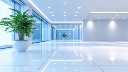 Office Intelligent Solution Technology Smart office lighting system adjusting automatically based on occupancy, energy efficient technology.