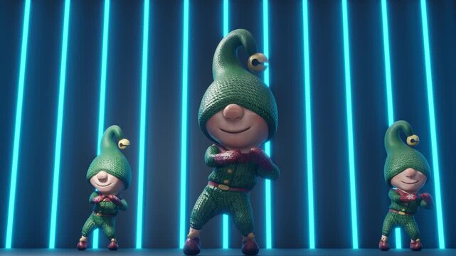  Christmas dance party with elf