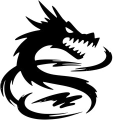 Obraz premium black dragon tattoo