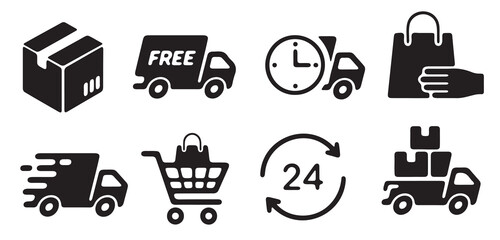 Set of Ecommerce Delivery Icons
