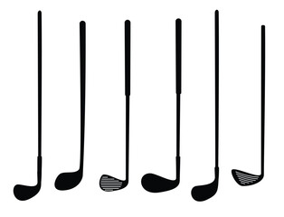 golf club icon vector set golf illustration sign