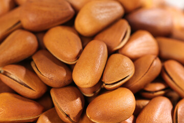 Fresh Hand-Peeled Pine Nuts Close-Up Macro Food Photography