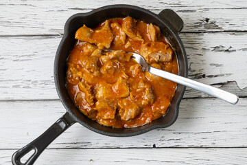 Hungarian chicken gizzard stew