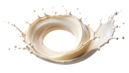 オーツフォームのやさしい渦が際立つナチュラルテクスチャ｜背景なし・透過PNG・コピースペース