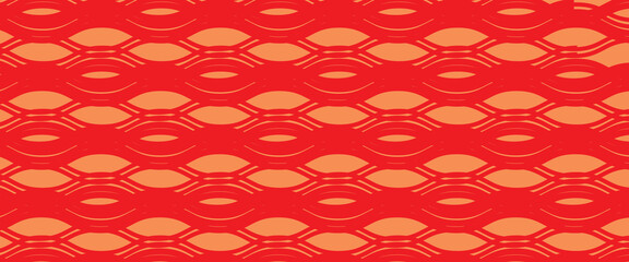 PrintCina Gelombang Pola Mulus. Vektor Merah dan Emas Tekstur Jepang. Desain Bg Geometris Lingkaran Oriental © Arif