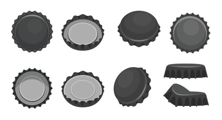  set of nine different illustrations of black and white 