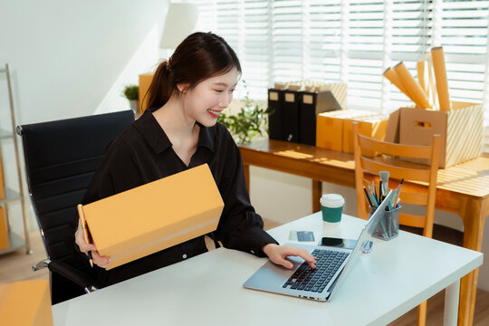 asian women contacted a customer asking for a shipping address.