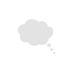 Thinking cloud icon. Speak bubble text. Thought bubble icon. Vector illustration.