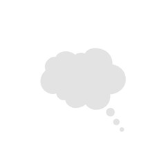 Thinking cloud icon. Speak bubble text. Thought bubble icon. Vector illustration.