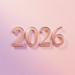 A rose-gold themed New Year 2026 design with soft luxury lighting and gentle glitter elements.