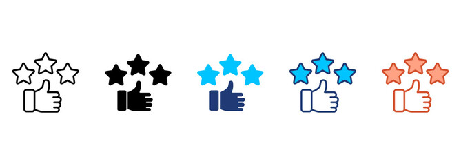 Star Rating Icon Set Multiple Style Collection