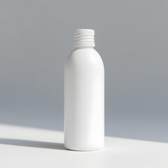 A clean high-resolution product mockup featuring a white bottle.