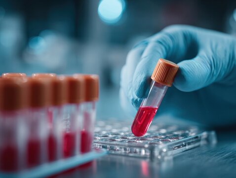 Medical testing procedure laboratory facility image capture scientific environment close-up view laboratory concept