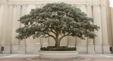 Large Bonsai Tree in a Pot.