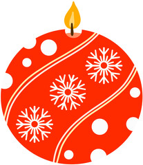 christmas card with christmas ball