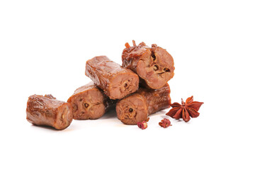 Spicy Marinated Duck Neck with Star Anise and Chili Peppers Traditional Asian Delicacy Food