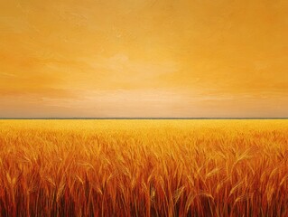 wheat field and sunset