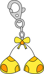 Cute Yellow Bell Keychain