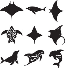 stingray_dolphin_silhouette_bundle.eps