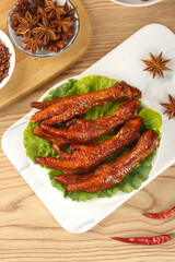 Marinated Chicken Feet with Star Anise - Traditional Asian Appetizer Snacks