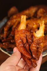 Marinated Chicken Feet with Caramelized Sauce - Asian Culinary Delicacy Snack Food