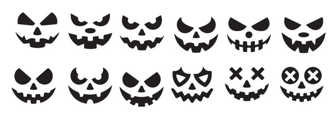 Spooky Halloween Pumpkin Carving Faces for Crafts