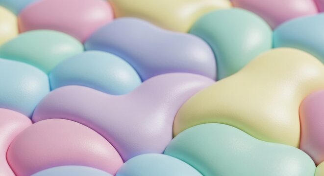 Soft gentle pastel shapes form a delightful soothing texture
