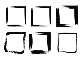 square shape bold line grunge shape brush stroke pictogram