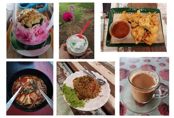 collage of food