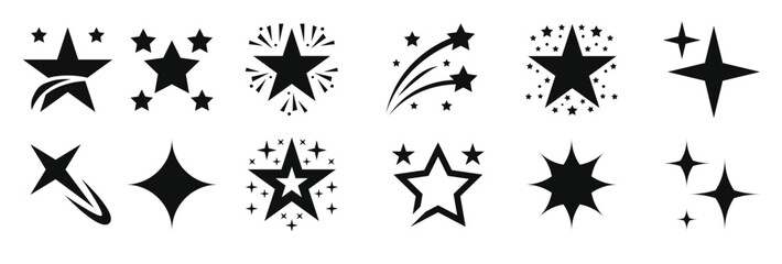 Star collection.Star logo collection.Modern simple flat style.