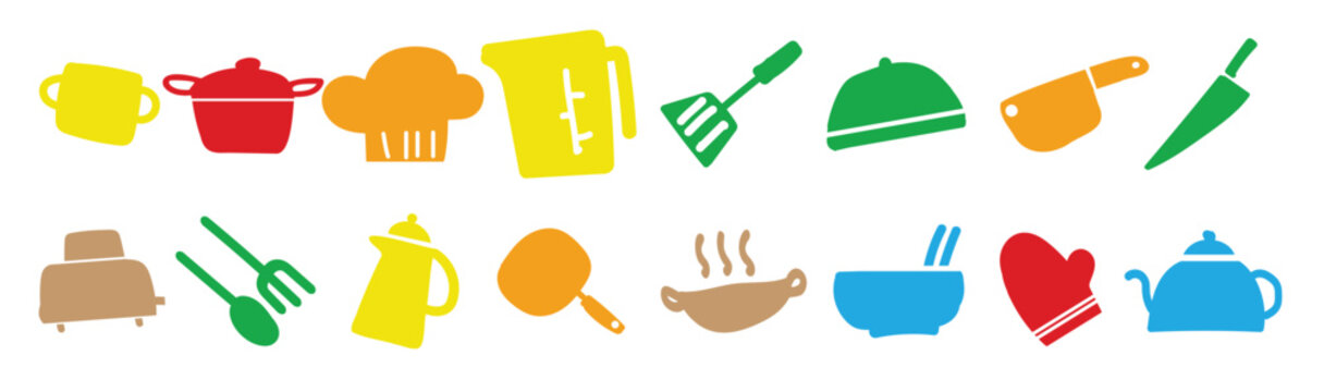 The kitchenware drawing style for food concept.
