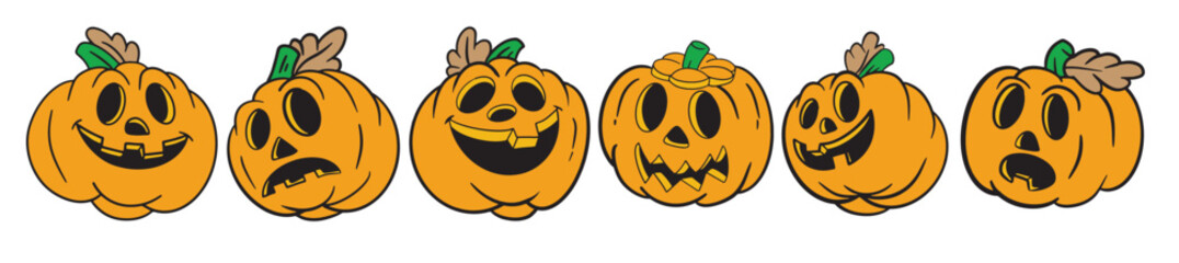The Pumpkin jack o lantern for halloween or holiday concept.