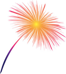 Obraz premium Colorful Firework Burst Elements ,Vector Festival Clipart Set