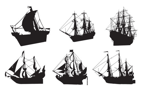 the set of the ship silhouette collection