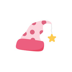 Cartoon sleeping hat. Vector illustration. 