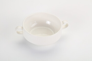 White empty clean bowl for soup