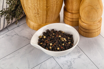 Pepper corn mix in the bowl