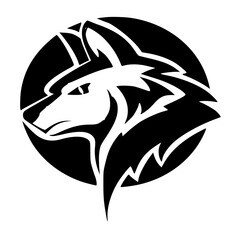 head of a wolf tribal , triball wolf tattoo , wolf design 