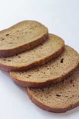 Brown Bread Slices with Visible Texture for Breakfast.