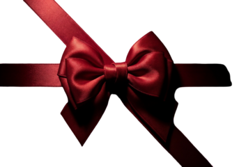 red bow on a white background