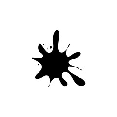 Black ink blots spot. Paint ink splatter vector illustration