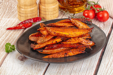 Homemade cuisine - baked sweet batat