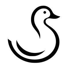 Obraz premium Swan logo silhouette vector design