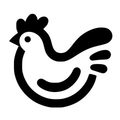 Chicken logo silhouette vector design